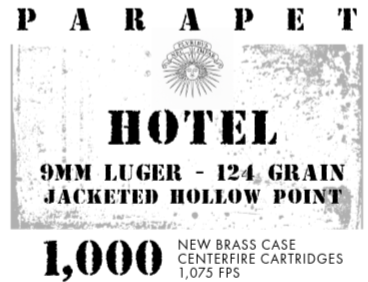 9mm "HOTEL" 124gr JHP Cartridges - Image 3