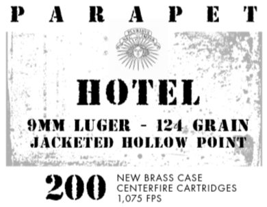 9mm "HOTEL" 124gr JHP Cartridges - Image 2